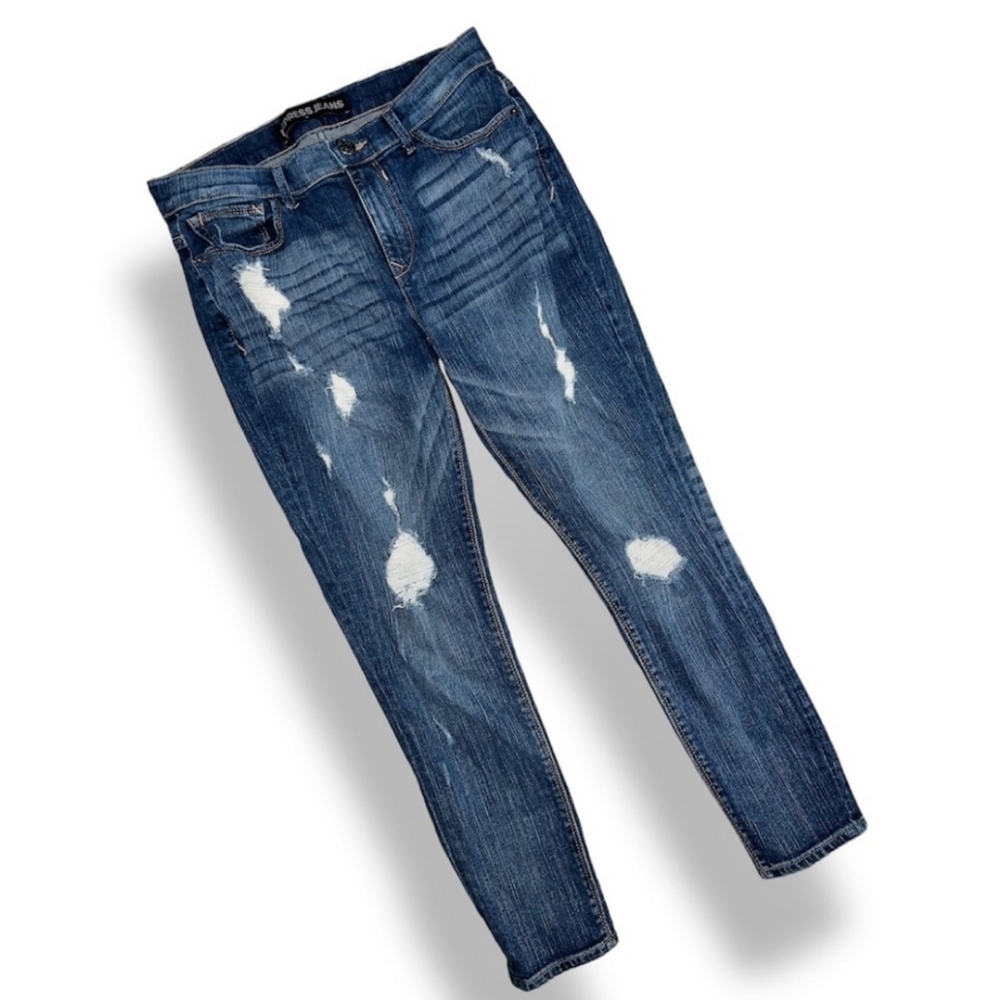 Ladies Express Distressed Midrise Jegging Size 10 short